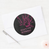 Stickers Bowling Chalkboard Anniversaire (Enveloppe)