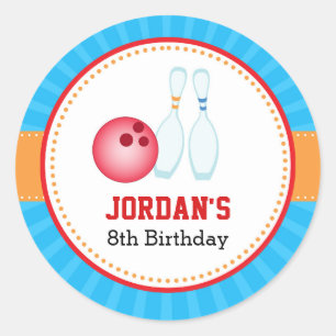 Stickers Bowling - Garçon Fille Anniversaire Fête