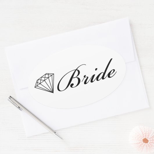 Stickers Bride Diamant Sur Blanc (Enveloppe)