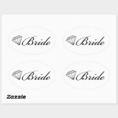 Stickers Bride Diamant Sur Blanc (Feuille)