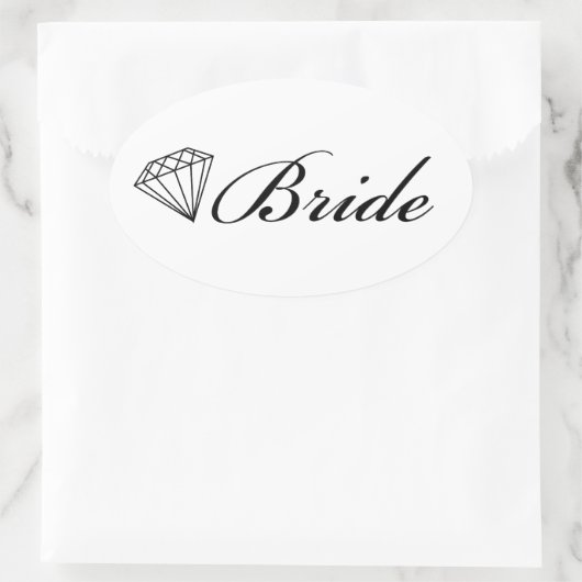 Stickers Bride Diamant Sur Blanc (Sac)