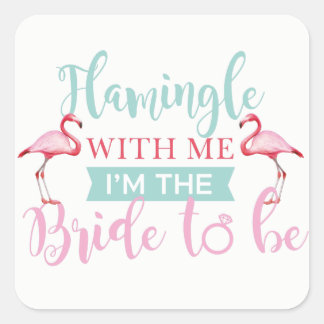Stickers Bride Flamingle Rose Personnalisé