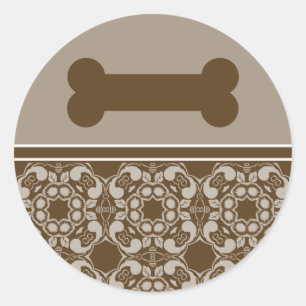 Stickers Brown élégant pour os de chien