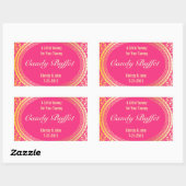 Stickers Buffet bonbons en or et rose (Feuille)