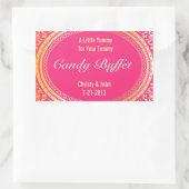 Stickers Buffet bonbons en or et rose (Sac)