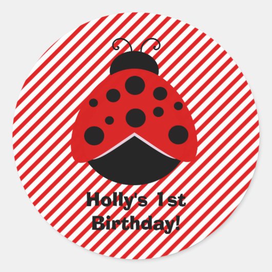 Stickers Bug rouge et noir (Devant)