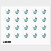 Stickers Buggy Bleus et Brown (Feuille)