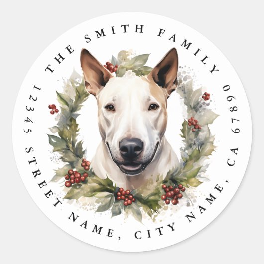 Stickers Bull Terrier Round (Devant)