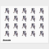 Stickers Bulldog Custom Anglais Bulldog Stickers (Feuille)