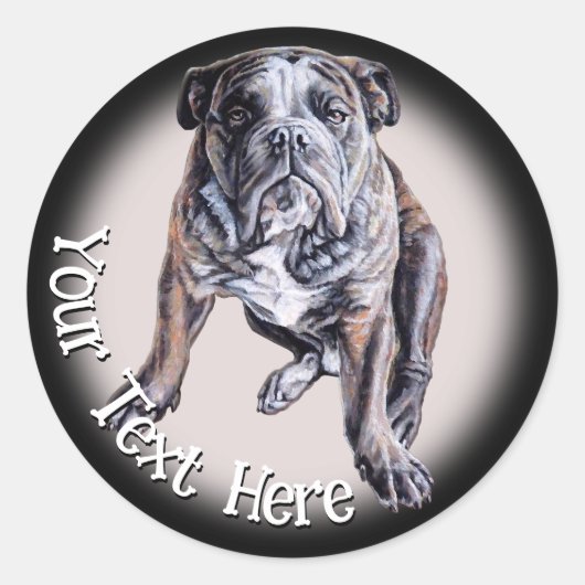 Stickers Bulldog Custom Anglais Bulldog Stickers (Devant)