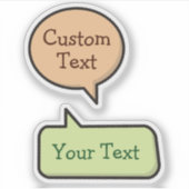 Stickers bulles de la parole de couleur (Devant)