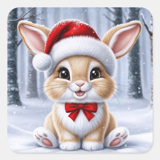 Stickers Bunny de Santa Hat (Devant)