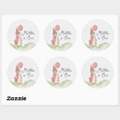 Stickers Bunny Flopsy Personnalisé De Charme (Feuille)
