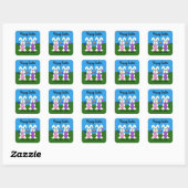 Stickers Bunny Pâques #5-2 (Feuille)
