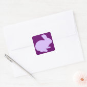 Stickers Bunny Pâques Polka Violet Point Silhouett (Enveloppe)