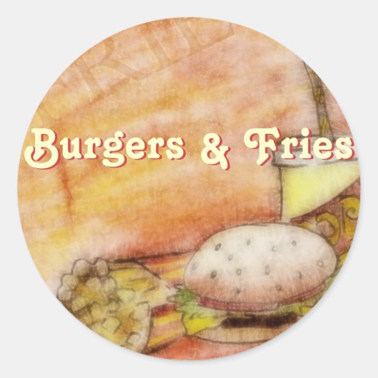 Stickers Burger et Fries (Devant)