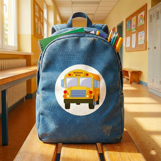 Stickers Bus de l'école jaune