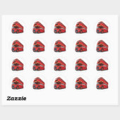 Stickers Bus Double Decker Rouge (Feuille)