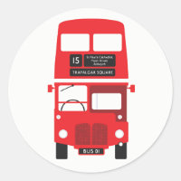 Stickers Bus Rouge de Londres
