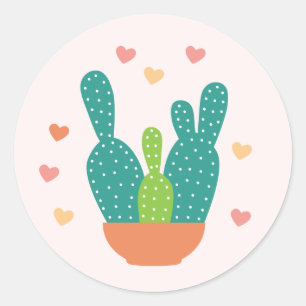 Stickers Cactus de la Saint-Valentin