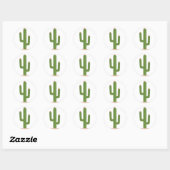 Stickers Cactus vert rose (Feuille)