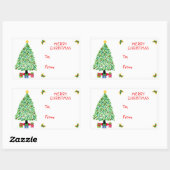 Stickers Cadeau Arbre de Noël (Feuille)