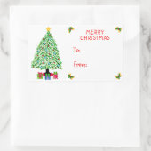 Stickers Cadeau Arbre de Noël (Sac)