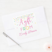 Stickers Cadeau Arc-en-ciel personnalisés pour enf (Enveloppe)