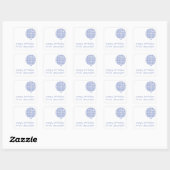 Stickers Cadeau bleu En vichy aquarelle (Feuille)