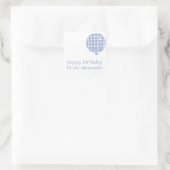 Stickers Cadeau bleu En vichy aquarelle (Sac)