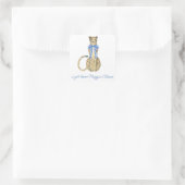 Stickers Cadeau Chinoiserie Aquarelle Bow Cheetah (Sac)