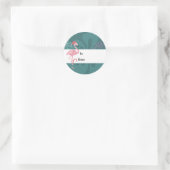 Stickers Cadeau Flamant rose (Sac)