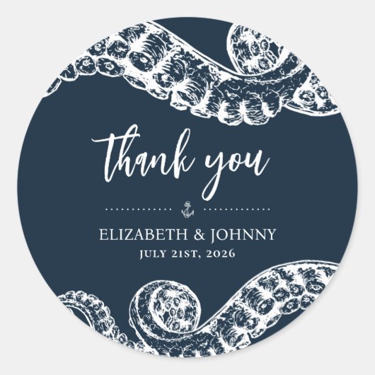 Stickers Cadeau Marine Nautique Octopus Favoriser (Devant)