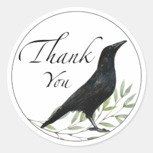 Stickers Cadeau Merci Sticker Fleurs d'Oiseaux de 