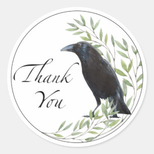 Stickers Cadeau Merci Sticker Fleurs d'Oiseaux de