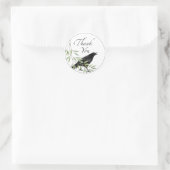 Stickers Cadeau Merci Sticker Fleurs d'Oiseaux de (Sac)