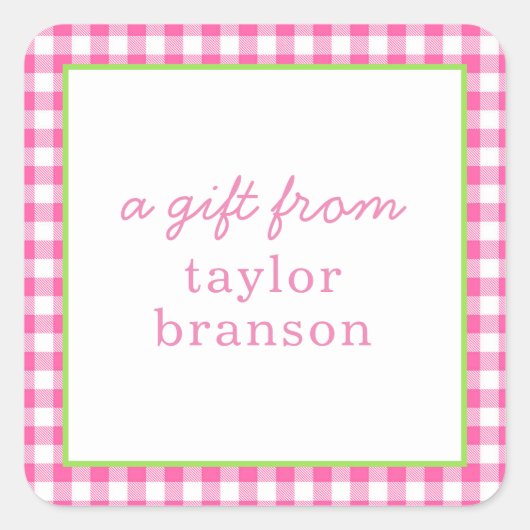 Stickers Cadeau Personnalisé Plaid Buffalo (Devant)