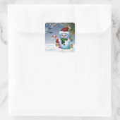 Stickers Cadeau Snowman mignonne (Sac)