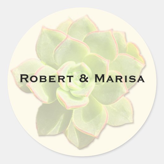 Stickers Cadeau Succulent Translucide Faveur (Devant)