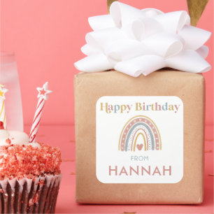 Stickers Cadeaux Anniversaires de enfants Boho Rai