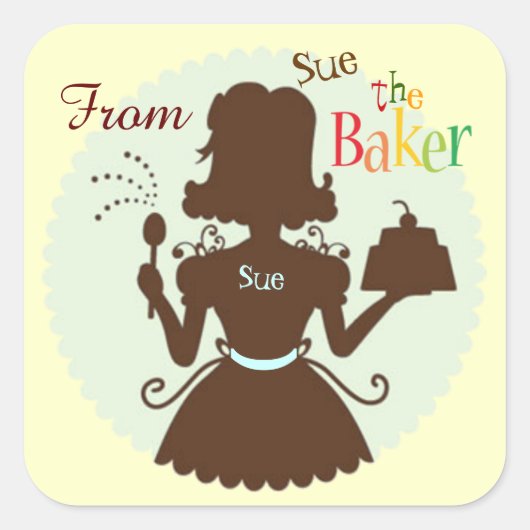 Stickers cadeaux Baker customisés (Devant)