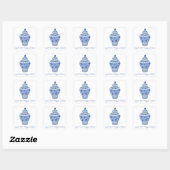 Stickers Cadeaux Chinoiserie Aquarelle Ginger Jar (Feuille)