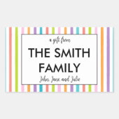 Stickers cadeaux de famille customisés (Devant)