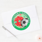 Stickers Cadeaux de Noël de football (Enveloppe)