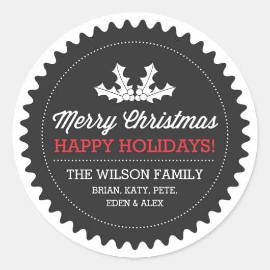 Stickers cadeaux de Noël / Étiquette (Devant)