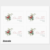 Stickers cadeaux de Noël Joyeux personnalisés (Feuille)