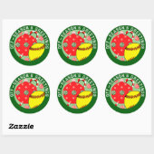 Stickers cadeaux de Noël Softball (Feuille)