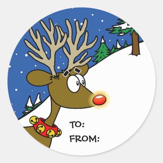 Stickers cadeaux de vacances Reindeer (Devant)