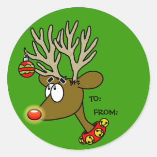 Stickers cadeaux de vacances Reindeer