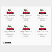 Stickers Cadeaux De Vacances Rond Personnalisés (Feuille)